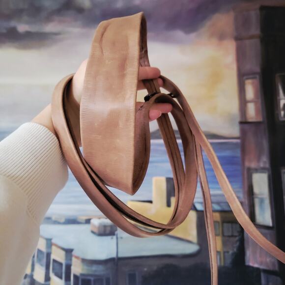Ada Leather Wrap Belt in Taupe
One Size main image 5